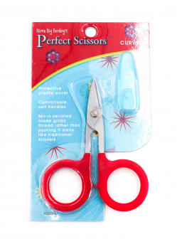 Perfect Scissors Karen Kay Buckley 4 3/4 inch curved - red (1 Stück)